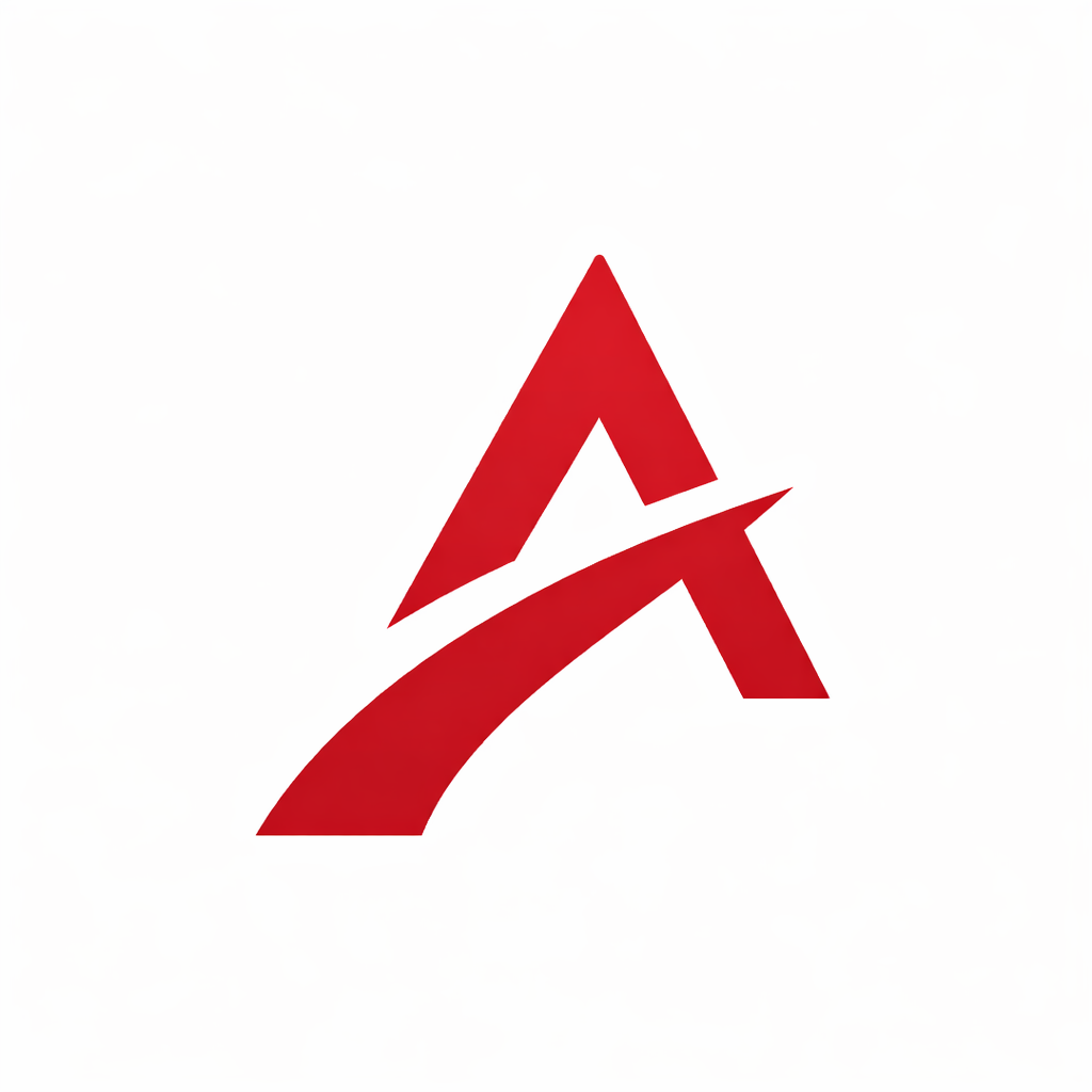 Red Letter A on White Background Red Letter A on White Background